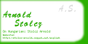 arnold stolcz business card